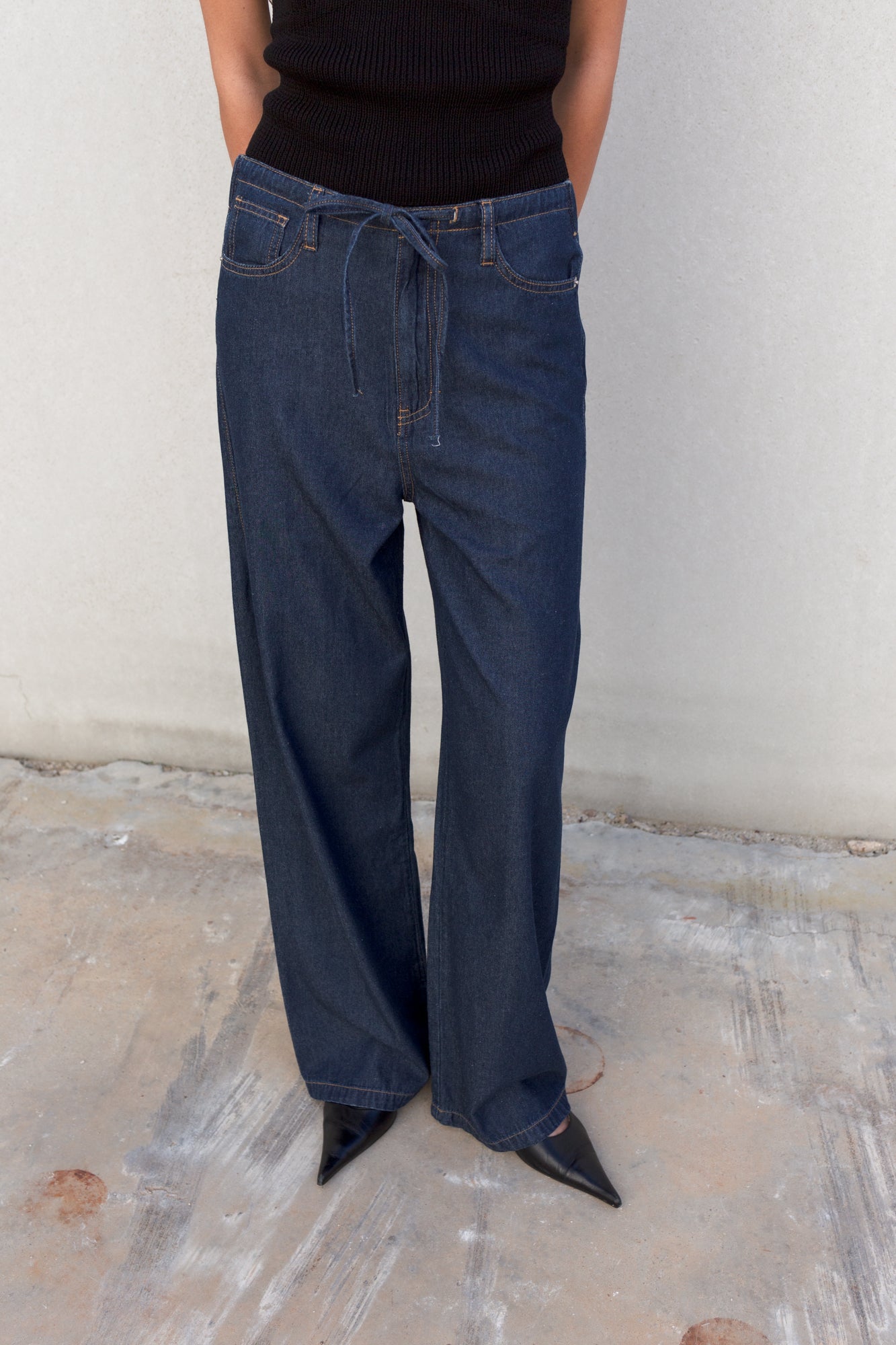 PANTALON FLUIDO EFECTO DENIM