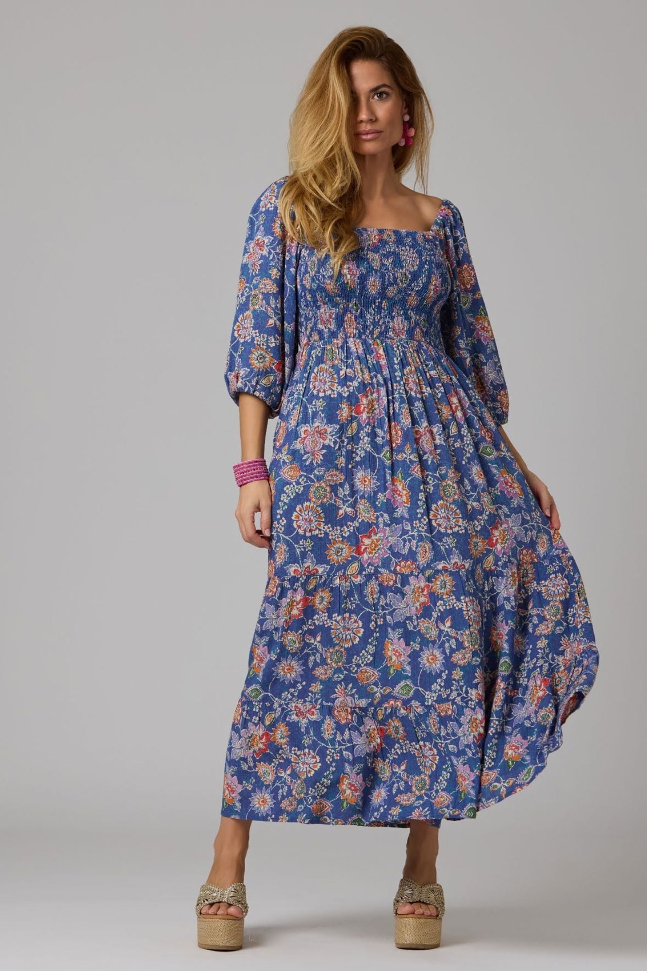 Vestido Largo Malla abeja