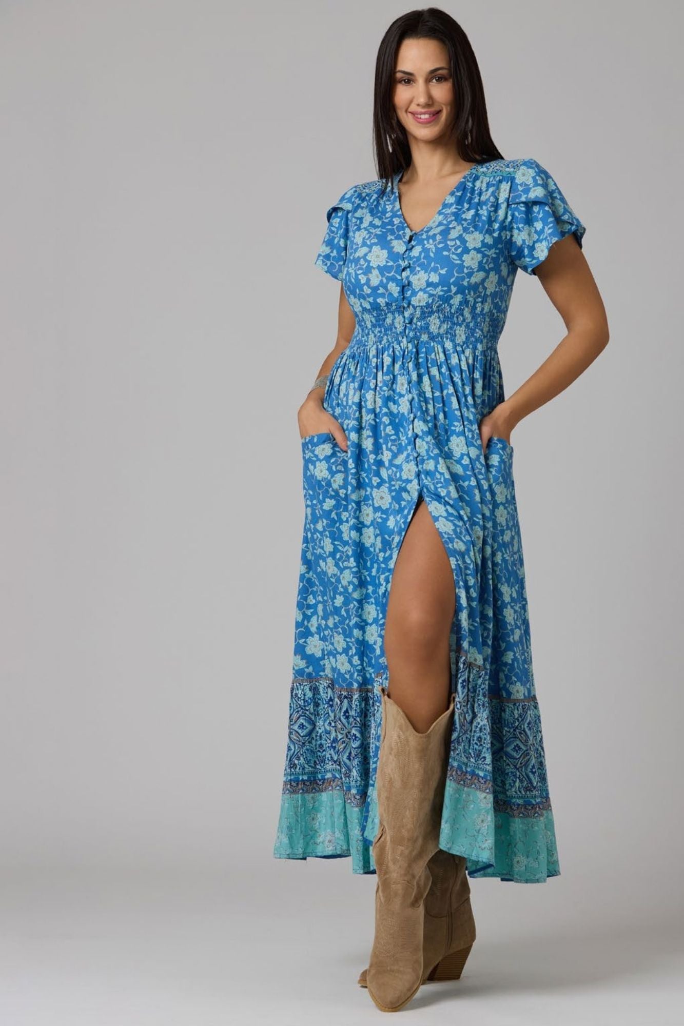 Vestido Largo Manga corta
