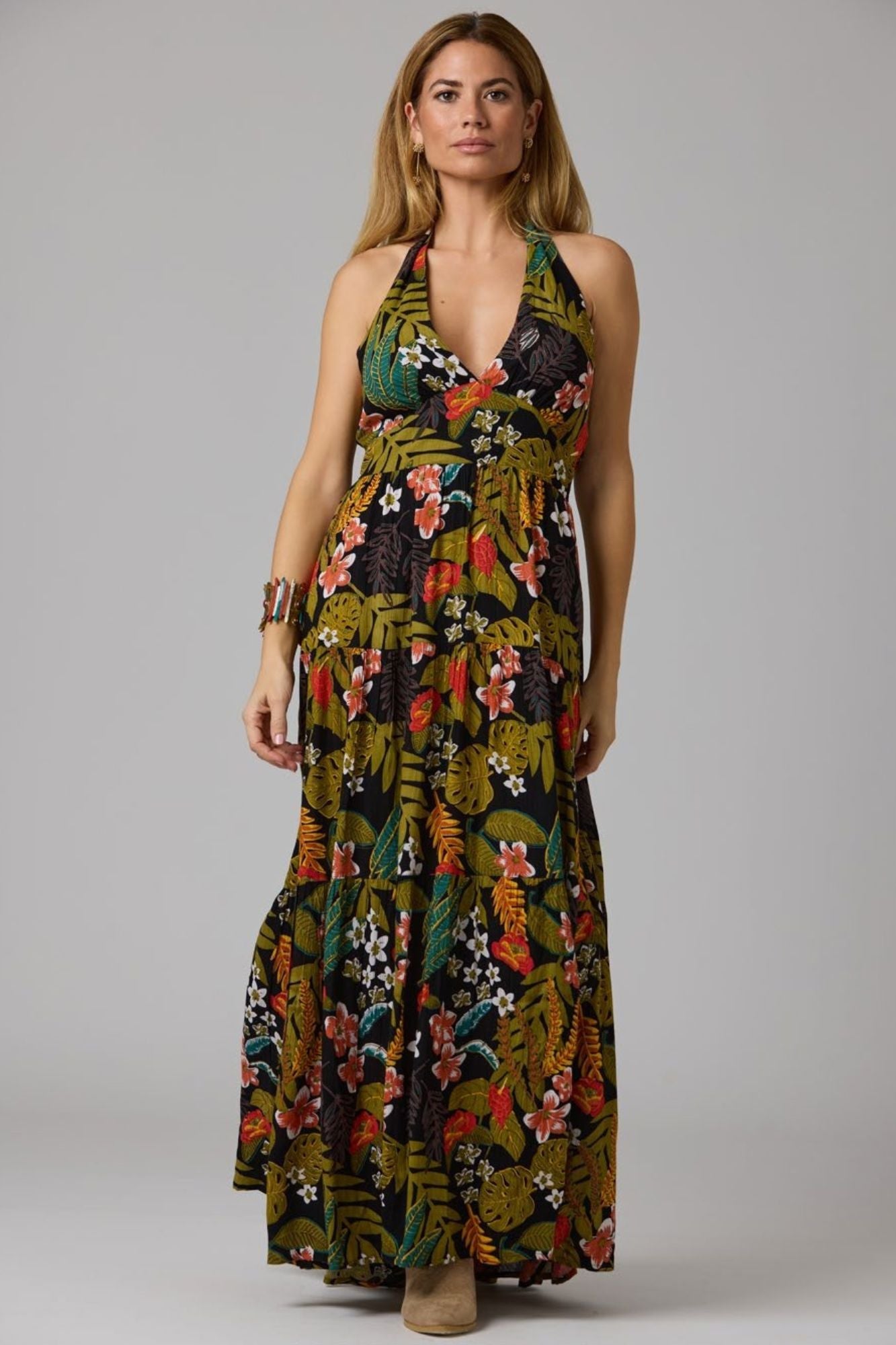 Vestido Largo Escote Halter