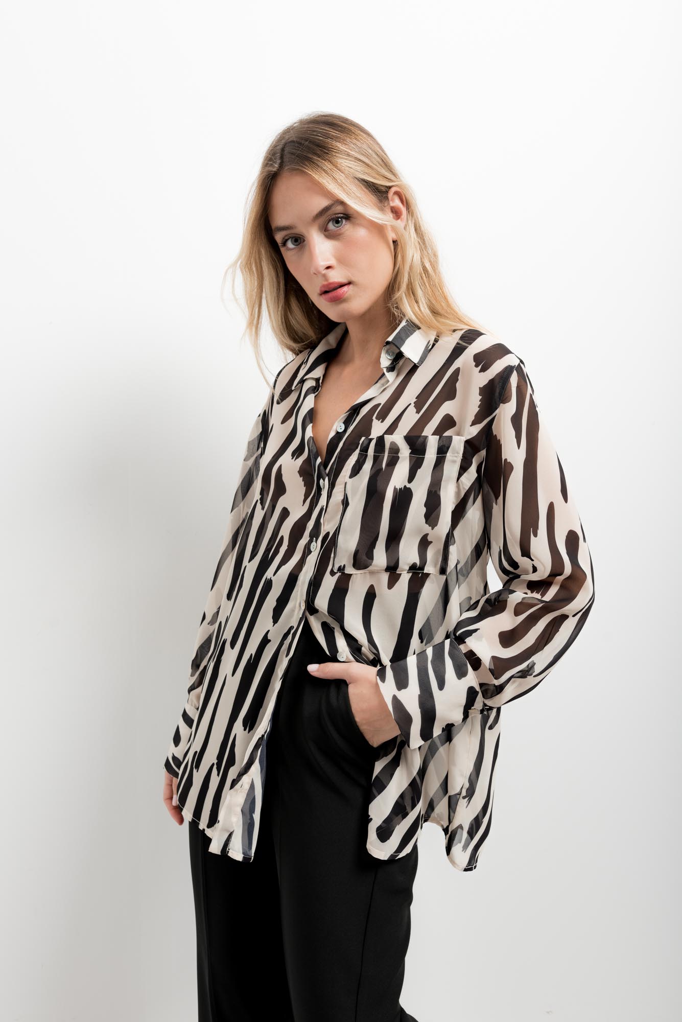 camisa animal print