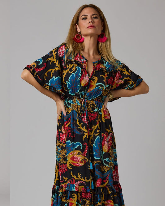 VESTIDO LARGO DE ESCOTE