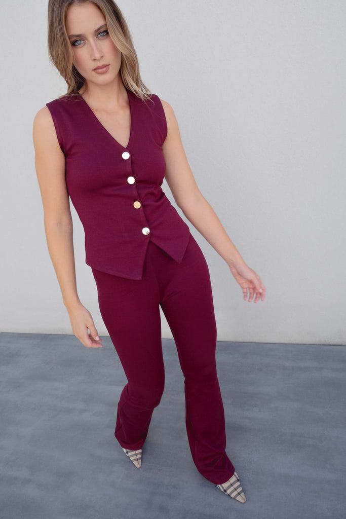 CHALECO PUNTO TEXTURA FLARE