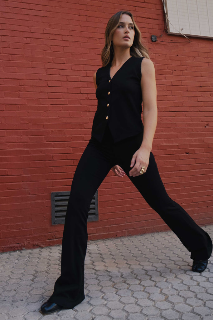 CHALECO PUNTO TEXTURA FLARE