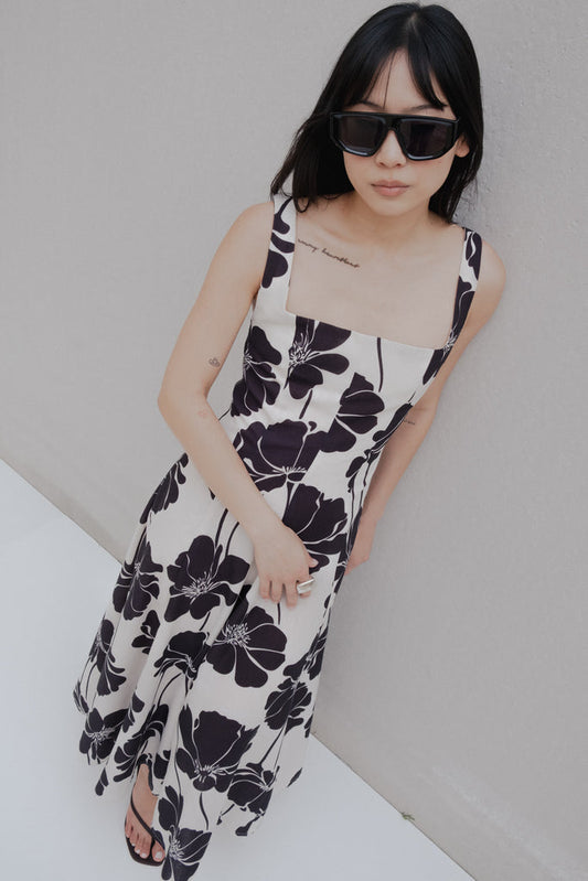 VESTIDO MIDI ESTAMPADO FLORAL