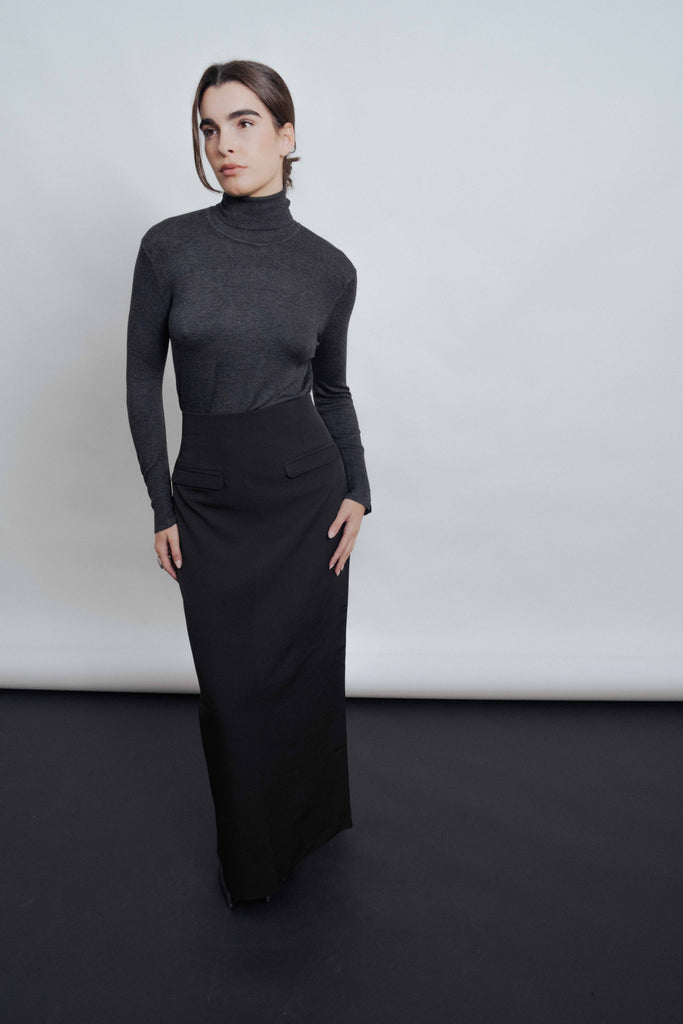 FALDA MIDI ABERTURA TRASERA