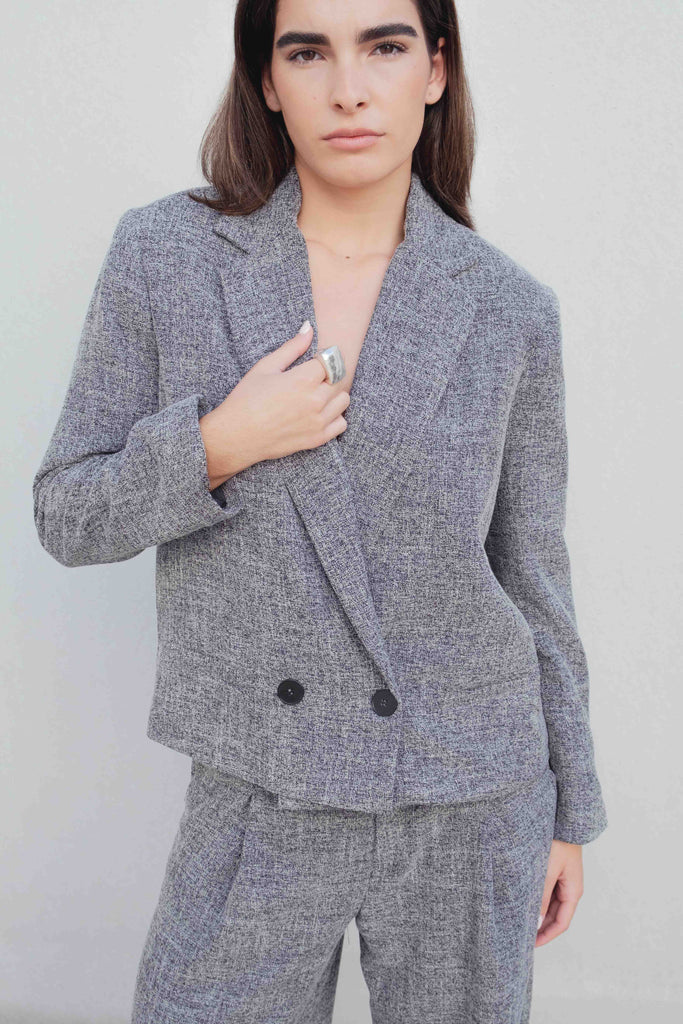 BLAZER ESTRUCTURA CRUZADA CROPPED