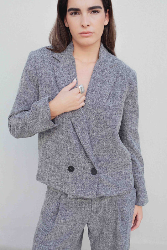BLAZER ESTRUCTURA CRUZADA CROPPED