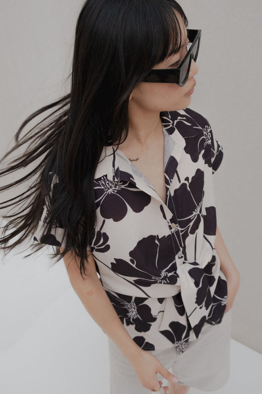 CAMISA NUDO ESTAMPADA FLORAL
