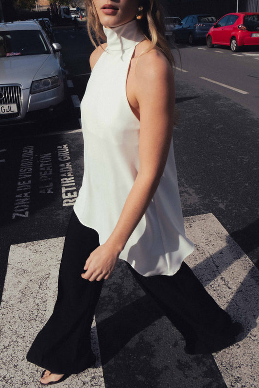 TOP HALTER ASIMÉTRICO