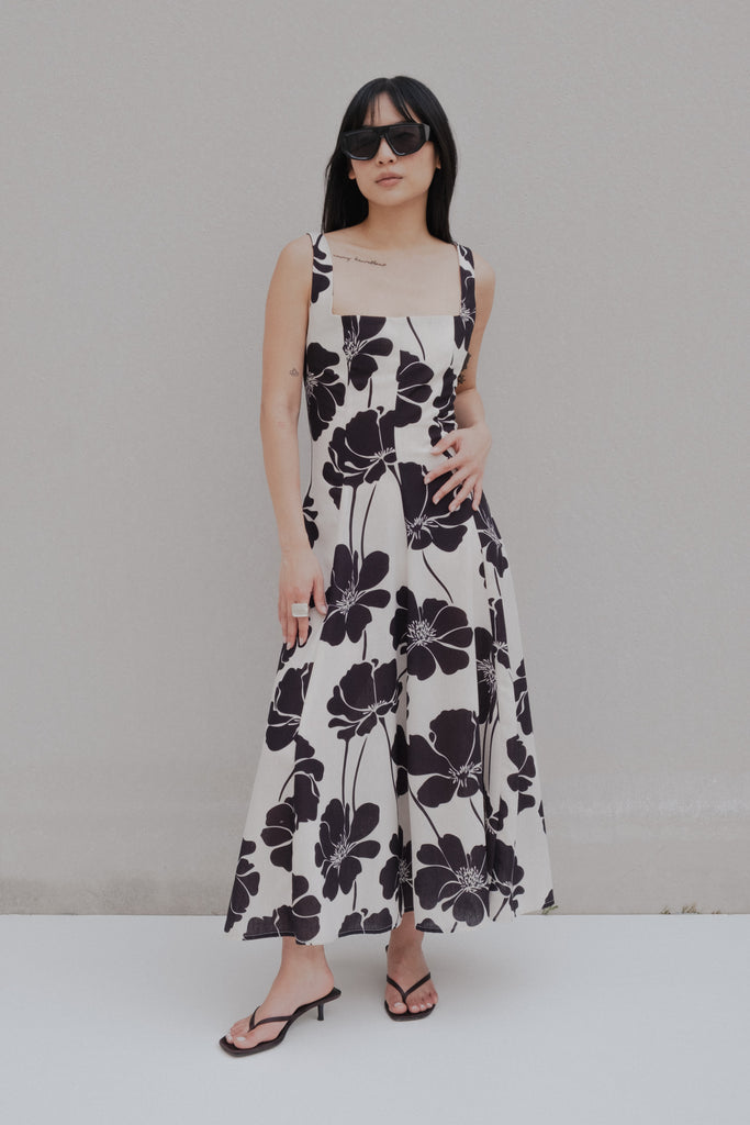 VESTIDO MIDI ESTAMPADO FLORAL