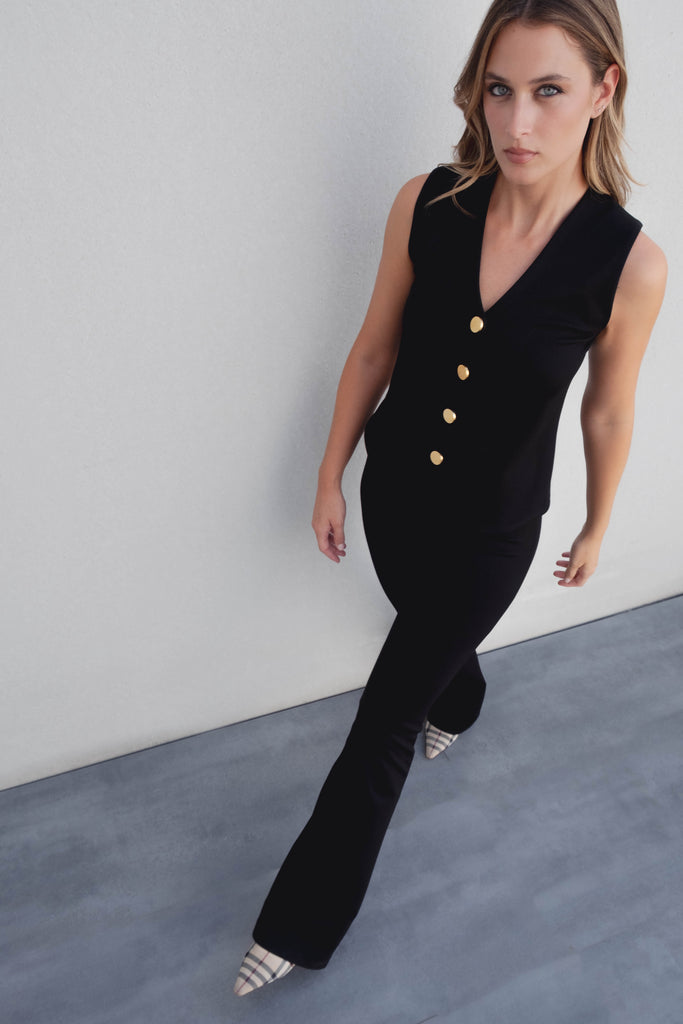 CHALECO PUNTO TEXTURA FLARE