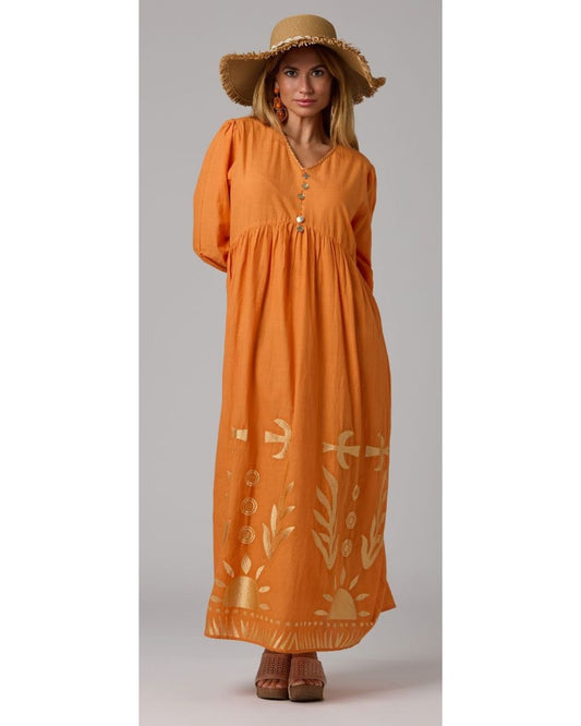 VESTIDO LARGO TALLE ALTO